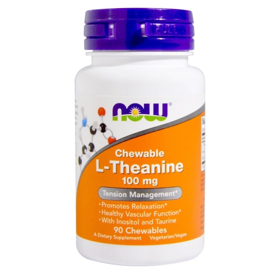 나우푸드  츄어블 L-테아닌 100mg 90정 (해외) (1개)