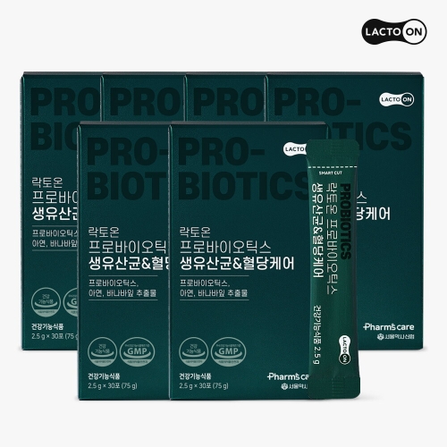 서울약사신협 락토온 프로바이오틱스 생유산균&혈당케어 2.5g 30포 (6개)_이미지
