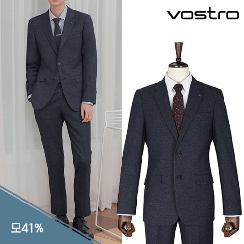 울혼방 잔 조직 스트레치 정장세트-M9SS1812_M9PN1812