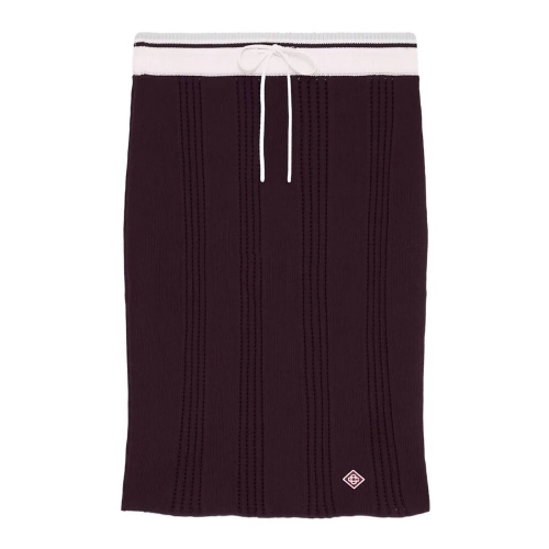 카사블랑카 미디스커트 FW25 WAW25KW108001-AUBERGINE 6482176