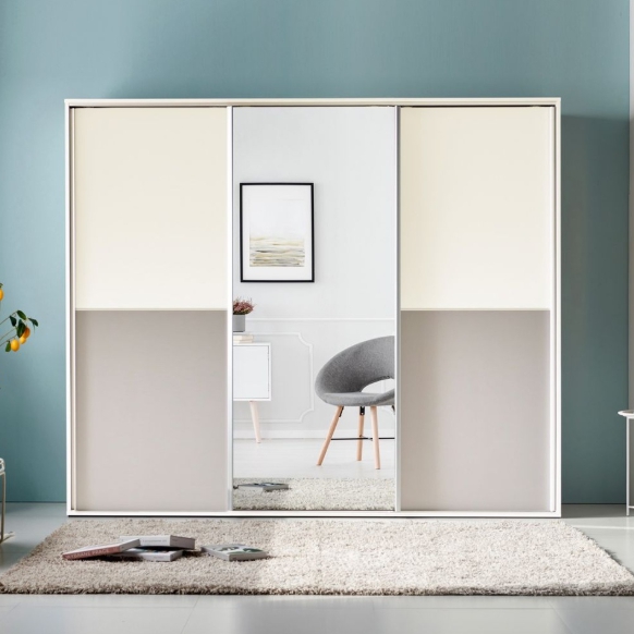 파로마 네오 카로프 슬라이딩 투톤 거울옷장 2400_이미지