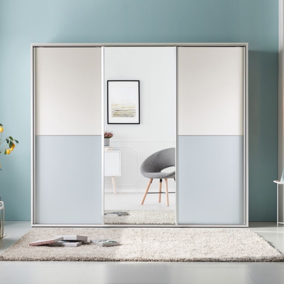 파로마 네오 카로프 슬라이딩 투톤 거울옷장 2400_이미지