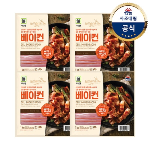 사조대림 대림선 베이컨 1kg (4개)