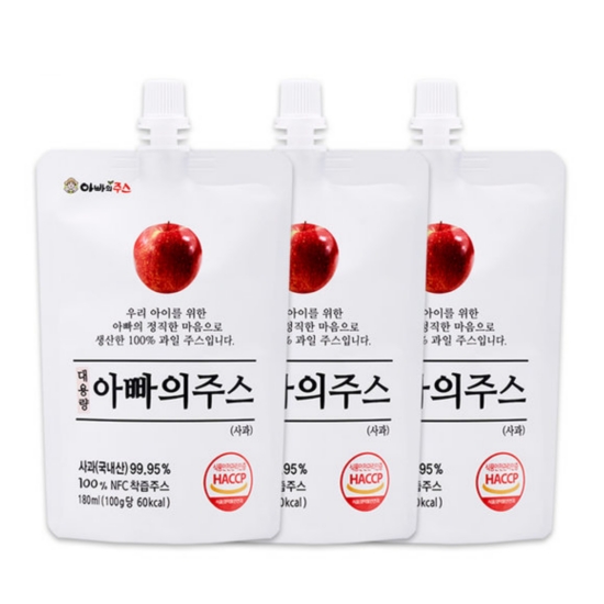 연두팜 아빠의주스 사과 180ml이미지입니다. 누르면 해당 게시물로 새창이동합니다.