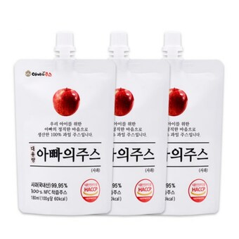연두팜 아빠의주스 <b>사과</b> 180ml