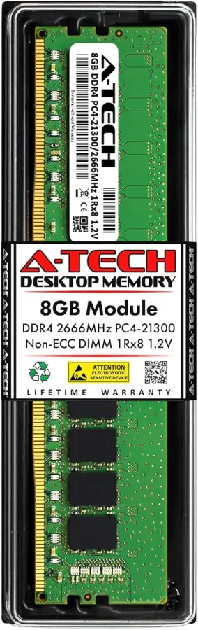 ���̺귣�� �н� A-Tech 8GB RAM Replacement for Hy HMA81GU6JJR8N-VK DDR4 2666MHz PC4-..