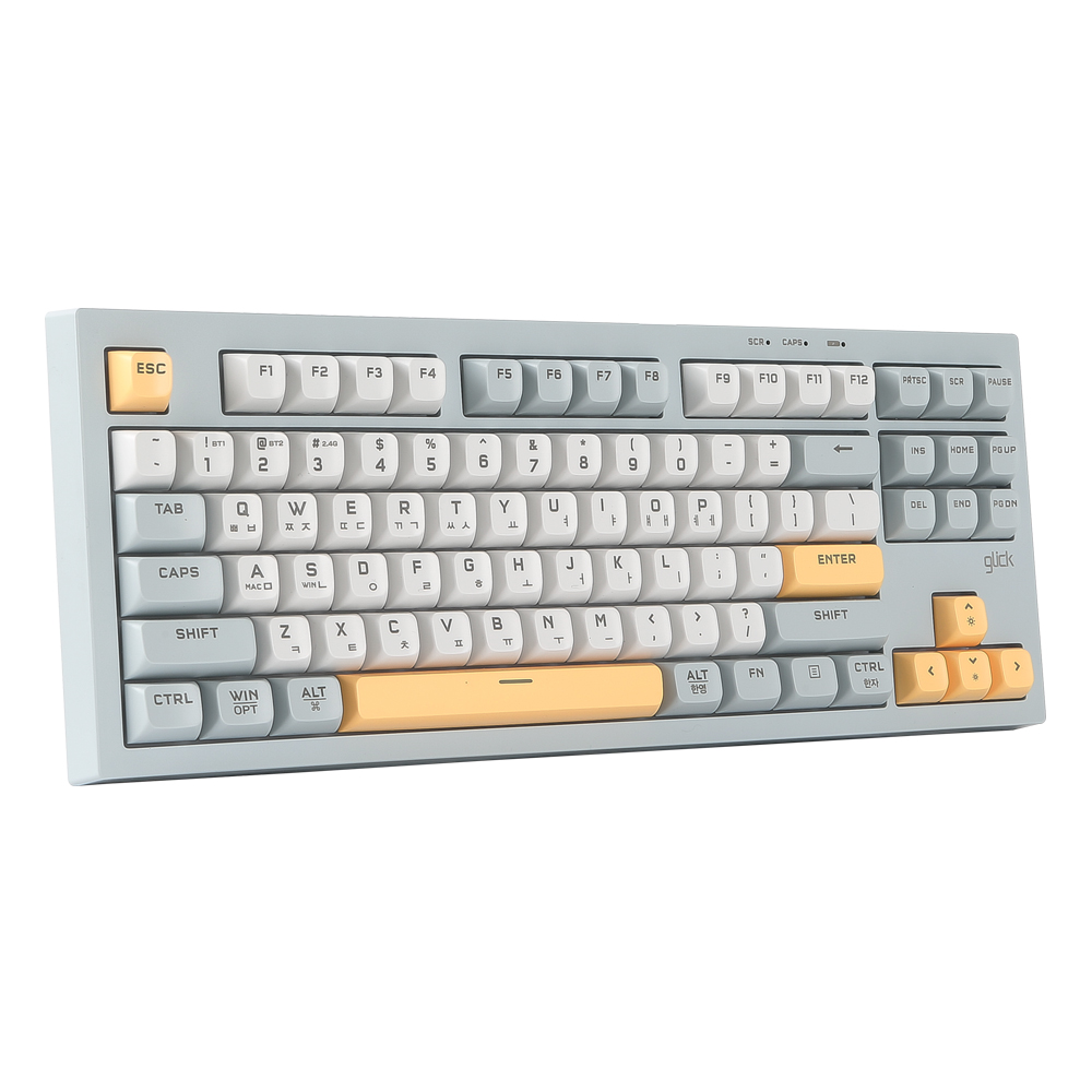 지클릭커 OFFICEPRO WK50 사일런스 M RGB 무소음 방수 무선 블루투스 87 (Navy Blue)_이미지