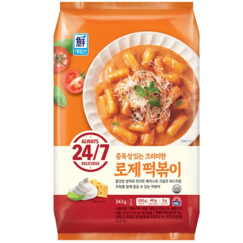24/7 로제떡볶이 343g