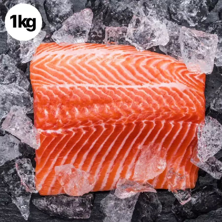 (주)더세이버 더세이버 무궁화 노르웨이 슈페리어 딥스킨 생연어 1kg (1개)_이미지