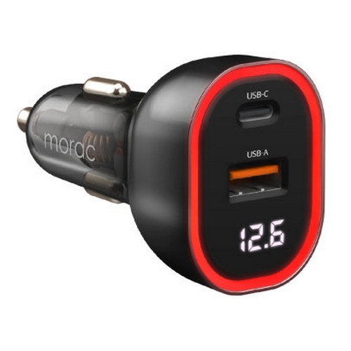 해브잇올 morac 네다 N9 130W 디스플레이 듀얼 차량용 초고속 충전기 MR-CC-NDN9