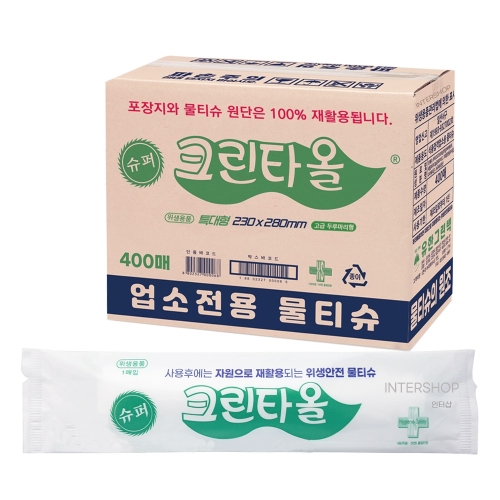 유한 물수건/물티슈 400매 400개 1개이미지입니다. 누르면 해당 게시물로 새창이동합니다.