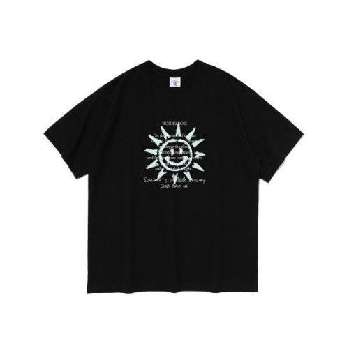 로아드로아 스마일 썸머 그래픽 반팔 티셔츠 블랙 216012 S