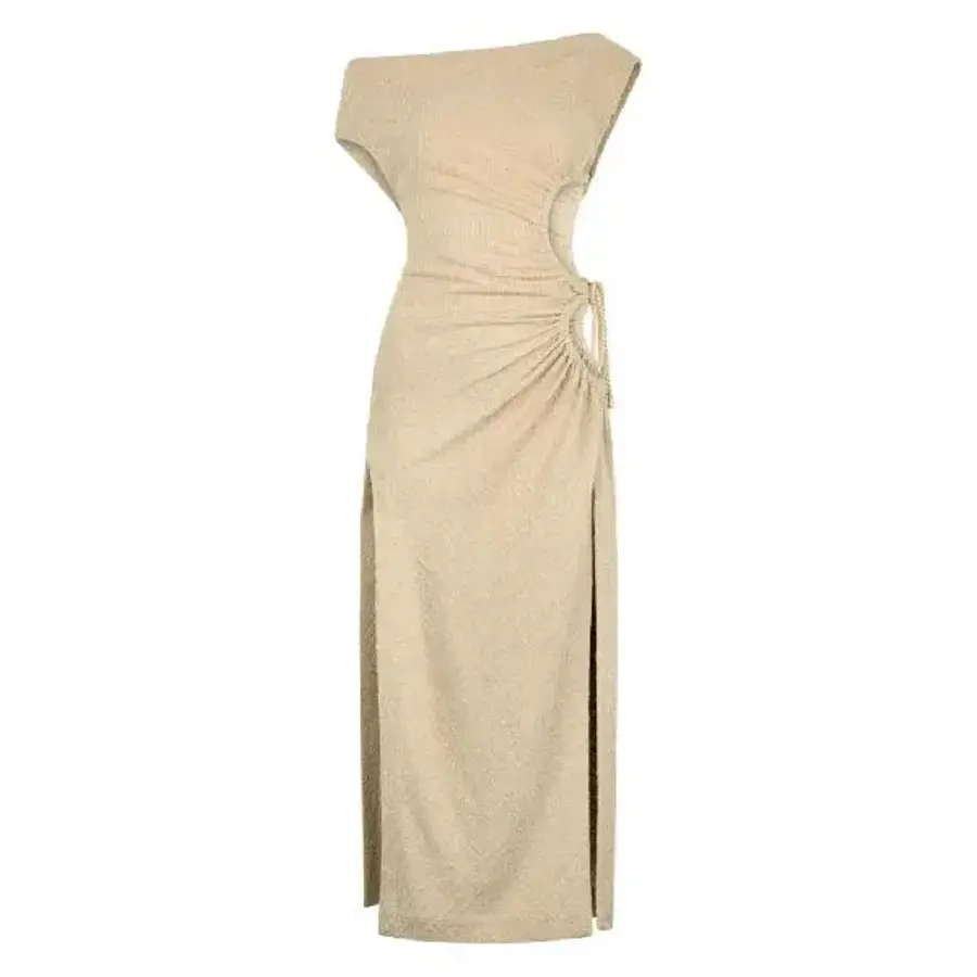 카발리 비대칭 네크라인 미디 드레스 UWT121TG001 T