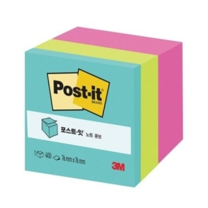 3M 포스트잇 노트 큐브 아쿠아 3색 AQNGFC_Nex S9573607_이미지