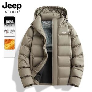 JEEP 만물상 스프릿 남자 패딩점퍼 경량 후드 겨울 구스다운 퀼팅 남녀공용 파카229661