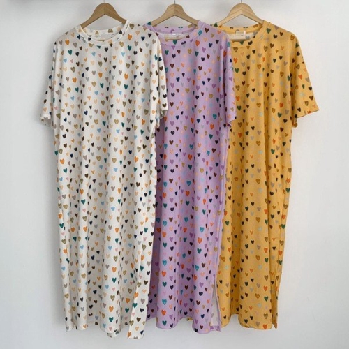 아이우먼 빅사이즈사랑해요 S255L406 드로잉하트나염원피스 MA