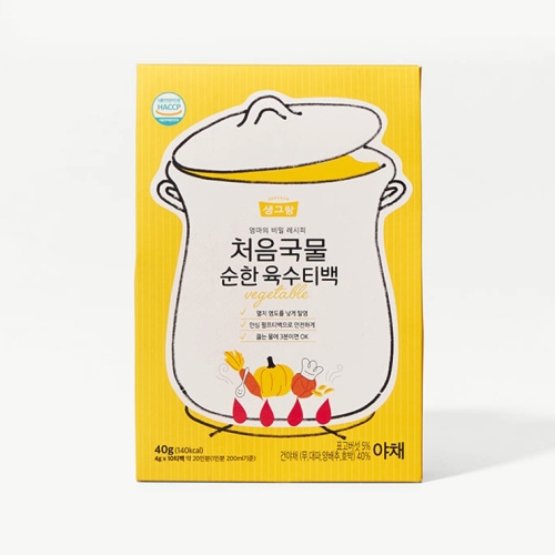 우리찬 처음국물 순한육수티백 야채 40g (1개)_이미지