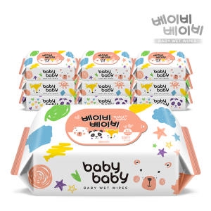 베이비베이비 소프트 물티슈 리필형 80매 (10팩)_이미지
