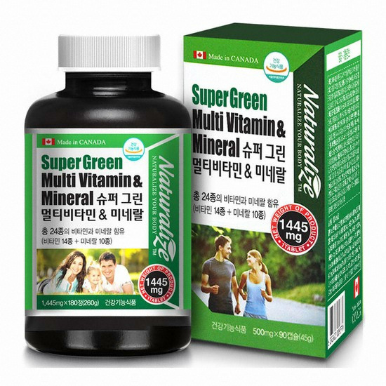 내추럴라이즈 슈퍼 그린 멀티비타민&미네랄 180정 (1개)_이미지