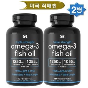 스포츠리서치 오메가3 피쉬 오일 1250mg 150캡슐 (2개)