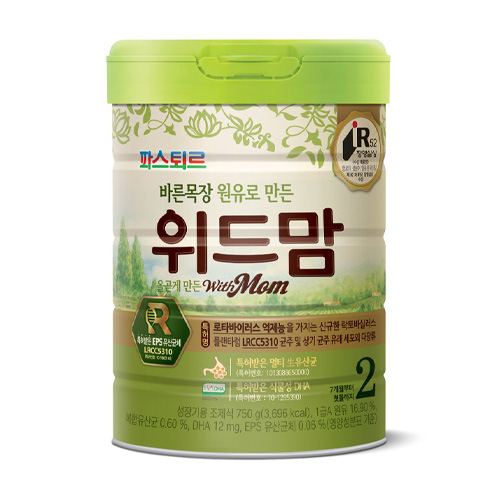 파스퇴르 무항생제 인증 목장원유 위드맘 2단계 750g (2개)_이미지