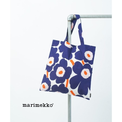 마리메꼬 에코백 우니꼬 플라워 코튼 토트백 북유럽 디자인 블루 오렌지 52259473960