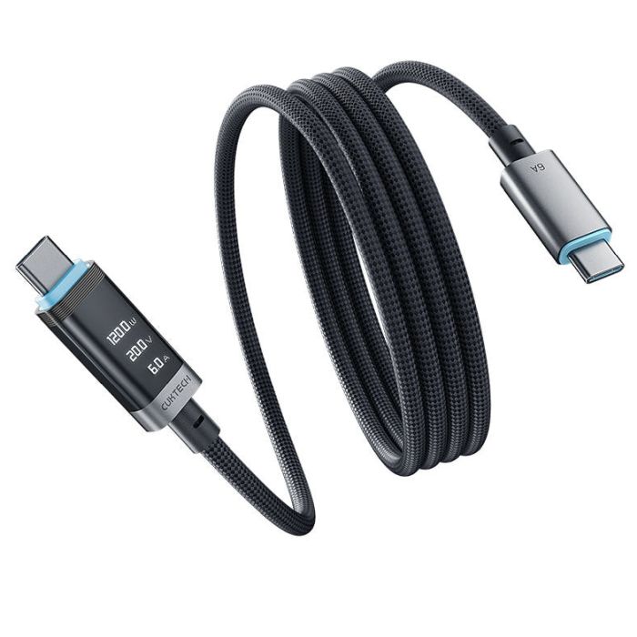 CUKTECH 6 240W C to CŸ�� �к긯 ���÷��� ���׳�ƽ ���ӹ��� ���̺�