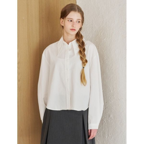 르샵 세미 크롭 스탠다드 셔츠 DQ1BA008A_이미지