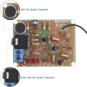 FM  라디오 송신기 DIY 키트 마이크 포함 조정 가능 88108MHz 무선 송신기 DC 3V DIY 납땜 연습