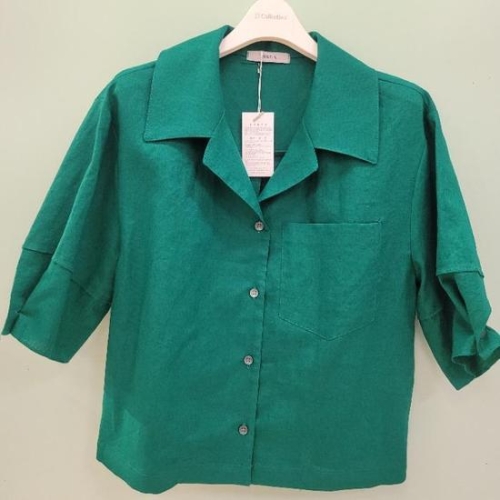 데스틸 HC21 린넨 포켓 포인트 셔츠형 재킷 린넨 포켓 포인트 셔츠형 재킷 D2423JK10-65