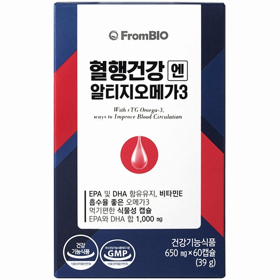 프롬바이오  혈행건강엔 알티지 오메가3 60캡슐 (1개)