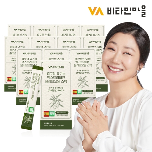 비타민마을 피쿠알 유기농 엑스트라버진 올리브오일 스틱 150g(10gx15포) (12개)_이미지