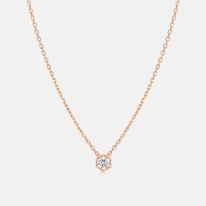 디아만테 다이아몬드 1부 14K 로즈 목걸이 A241DN1141R_4A
