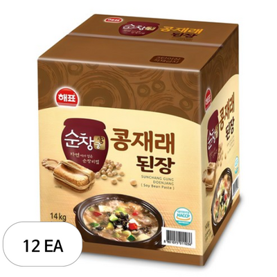 해표 순창궁 콩재래 된장 14kg (12개)_이미지