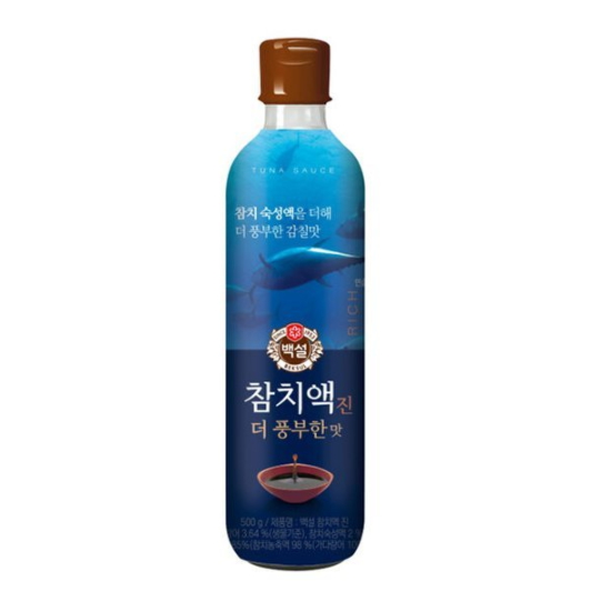 CJ제일제당 백설 참치액 진 더 풍부한 맛 500g (3개)