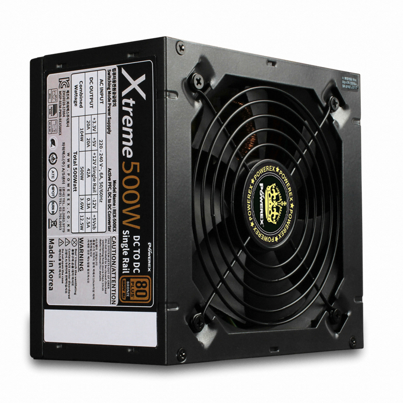 POWEREX Xtreme 500W DC to DC 80PLUS브론즈 230V EU