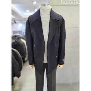 바쏘옴므 세이브존03 네이비 울 오버핏 피코트 WSAGY4CD38AN_이미지