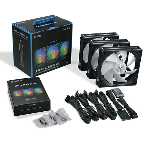 리안리 UNI FAN AL120 V2 (3팩, 블랙)_이미지