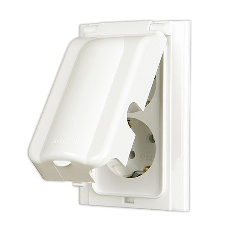 V시리즈 방우 2구 콘센트 아이보리