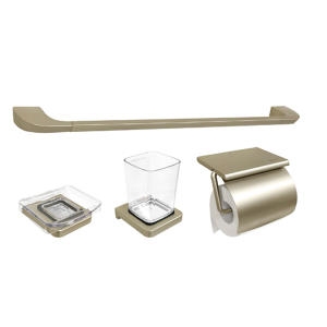 대림디움 무광 사틴골드 선반형 휴지걸이