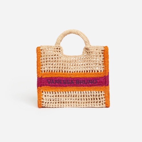 �ٳ׻���� �ƶ��ٳ׻���� Petit Panier En Raphia 3EVE60-V40884-105 MULTICO/ORANGE