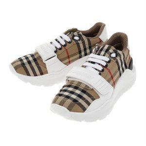 버버리 라벨루쏘 빈티지 체크 벨크로 여성 스니커즈 8050509 LF TNR NEW REGIS L