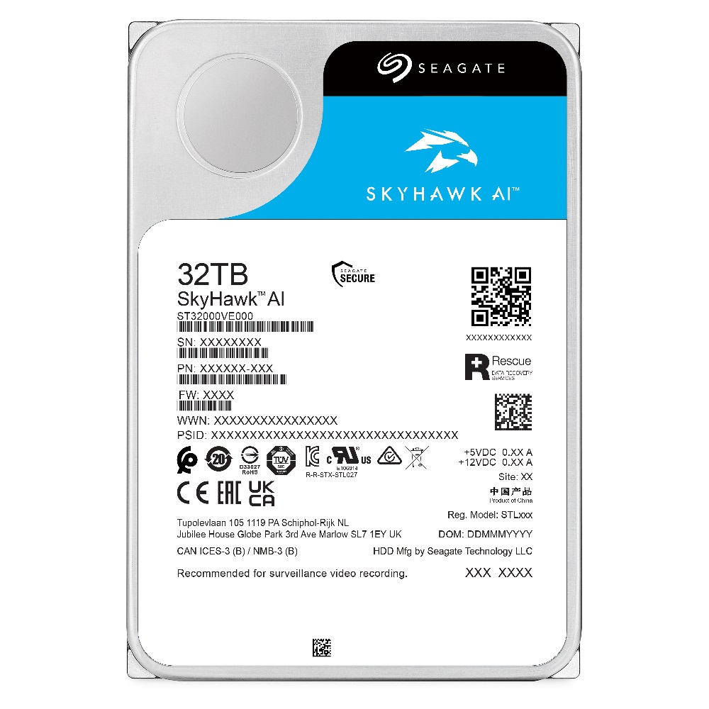 Seagate SkyHawk AI 7200/512M 패키지 ST32000VE000 (4x32TB)_이미지