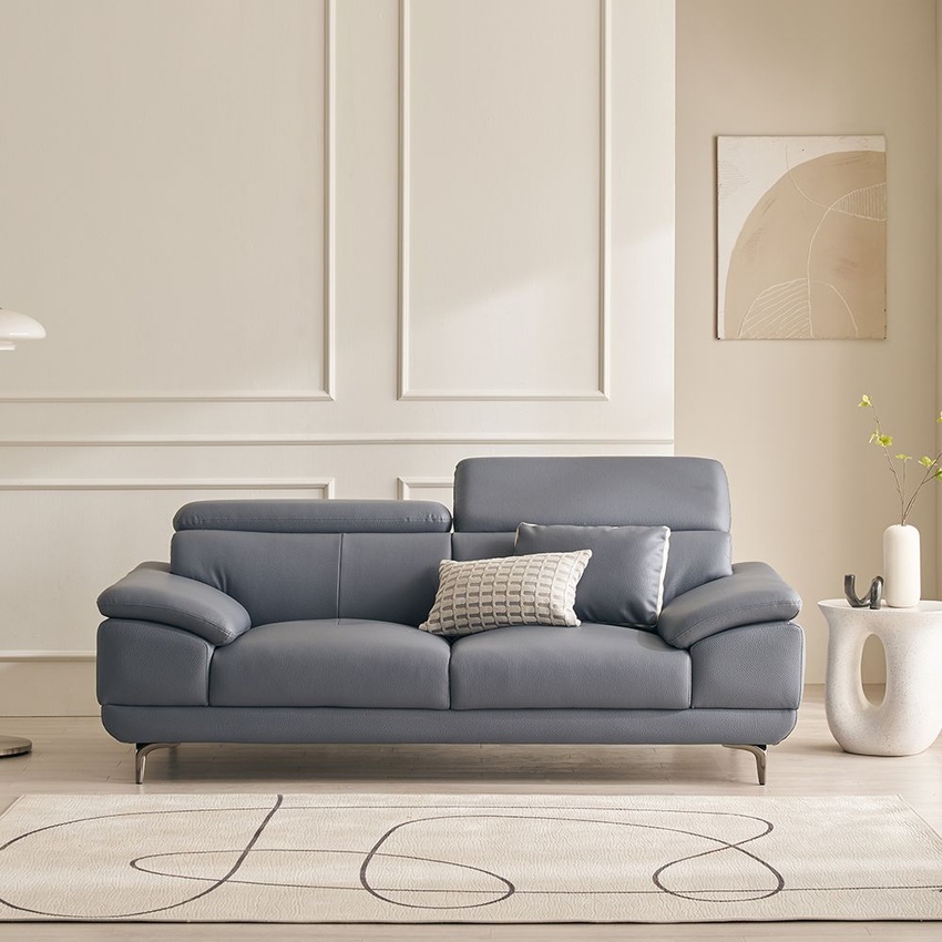 일마레하우스 키엘 무빙 헤드레스트 가죽 소파 3인용_이미지