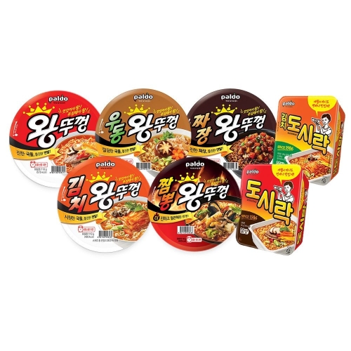 팔도 왕뚜껑 110gx8개+김치도시락 86gx10개