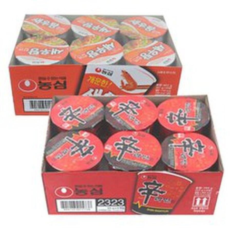 신라면컵 65g 6개 + 새우탕컵 67g 6개