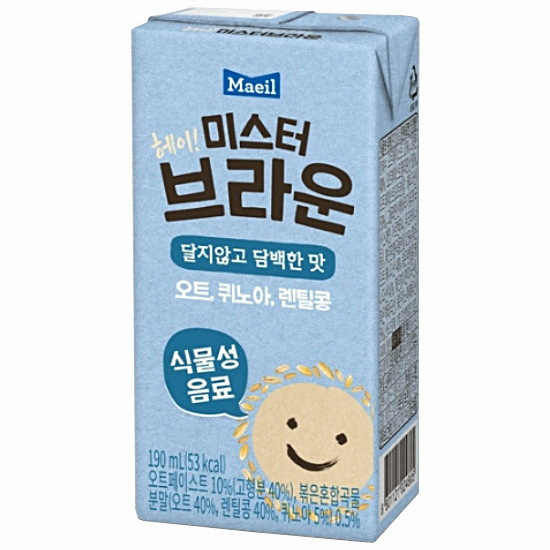 매일유업 헤이 미스터 브라운 달지않고 담백한 맛 190ml (32개)_이미지