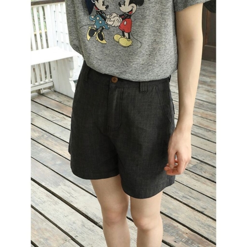 원픽 미니코코네 여자 청반바지 청바지 스타일리쉬 캐주얼 슬림핏 하이웨스트 혼사 반바지 J07Z1-7득템3 DOS1_이미지