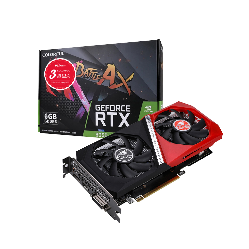 COLORFUL 지포스 RTX 3050 토마호크 DUO D6 6GB 피씨디렉트_이미지