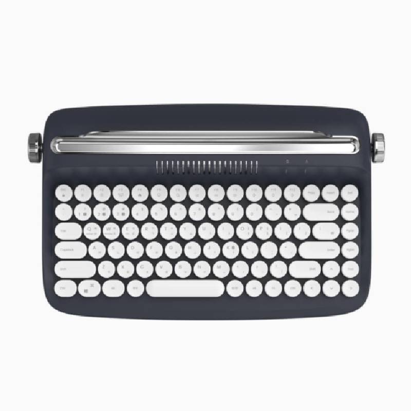 Actto B303 레트로 미니 블루투스 키보드 (네이비)_이미지